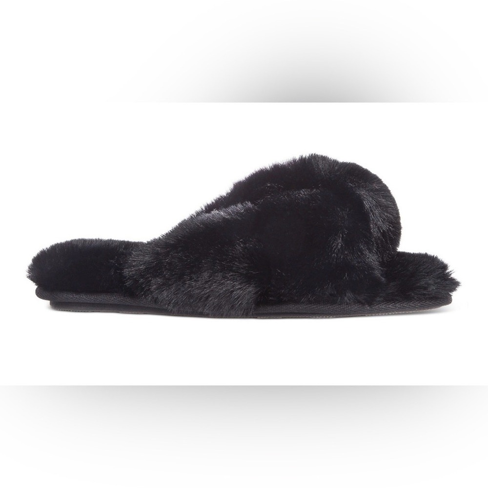 Jenni Women's Black‎ Faux Fur Slippers NWOT Size 5/6 - Picture 12 of 13